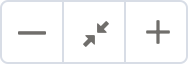 Grouped button zoom control with three buttons: zoom out, zoom to fit, zoom in.
